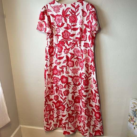 Boden Tie front linen midi dress - Picture 10 of 12